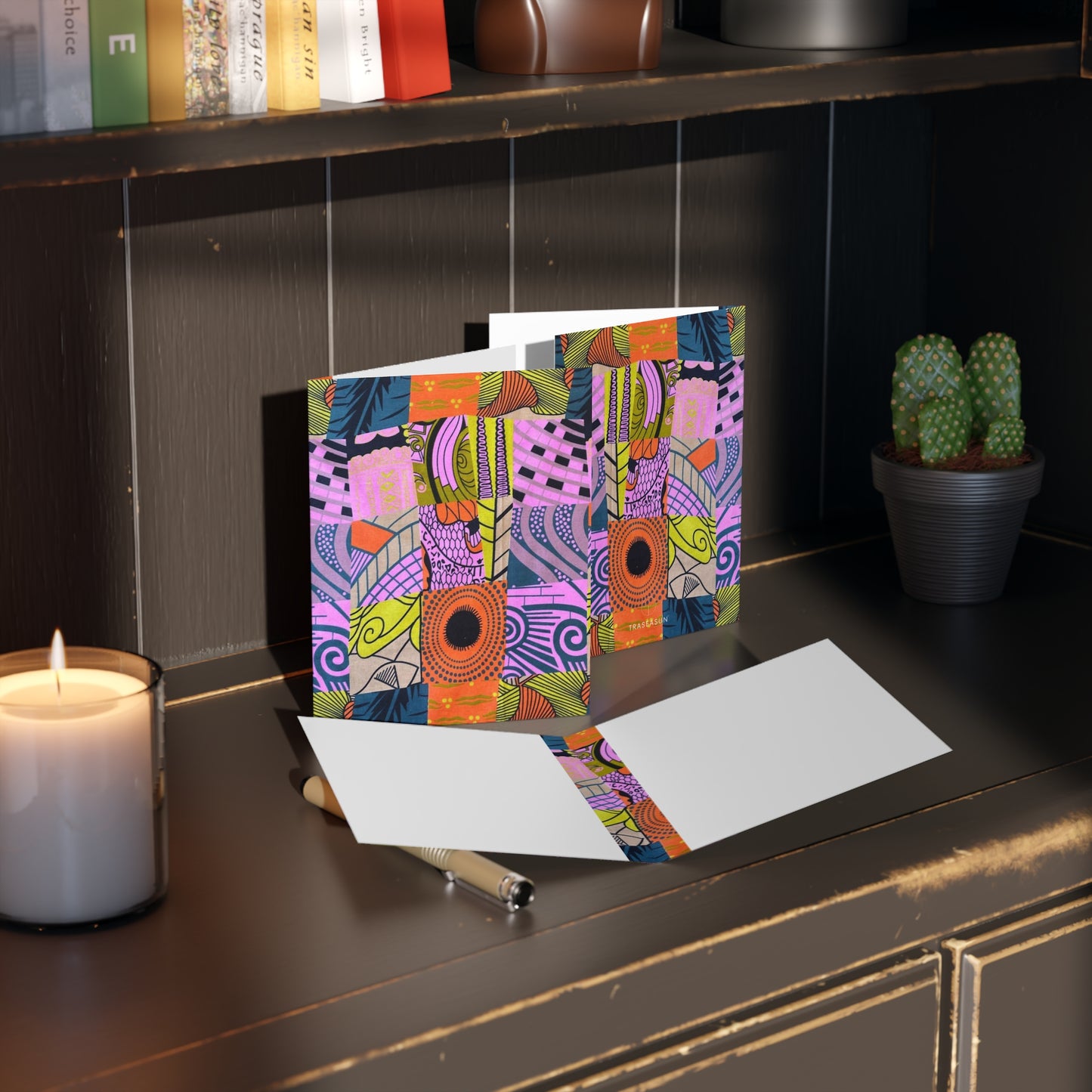 African Print Greeting Cards