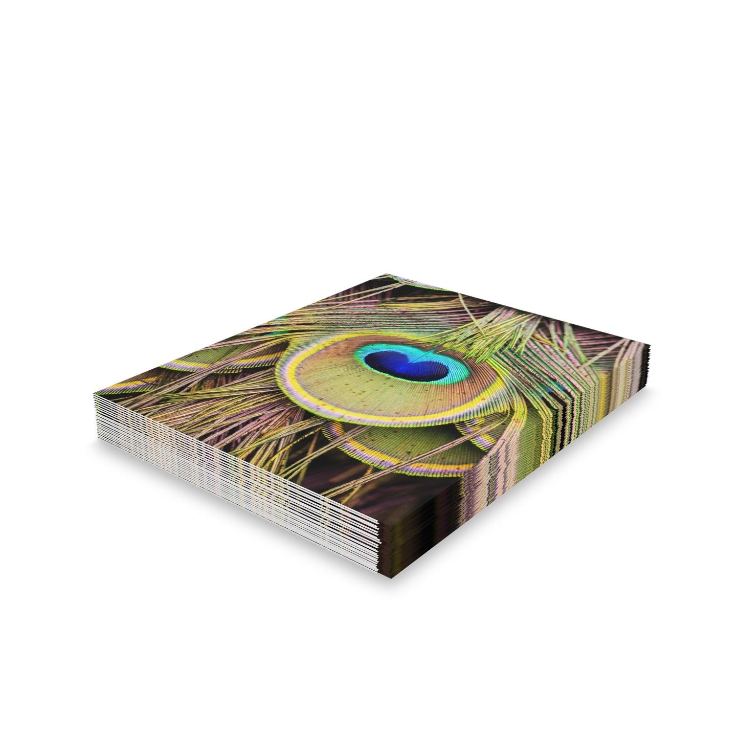 Peacock Animal Print Greeting Cards