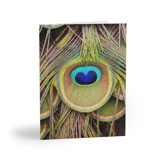 Peacock Animal Print Greeting Cards