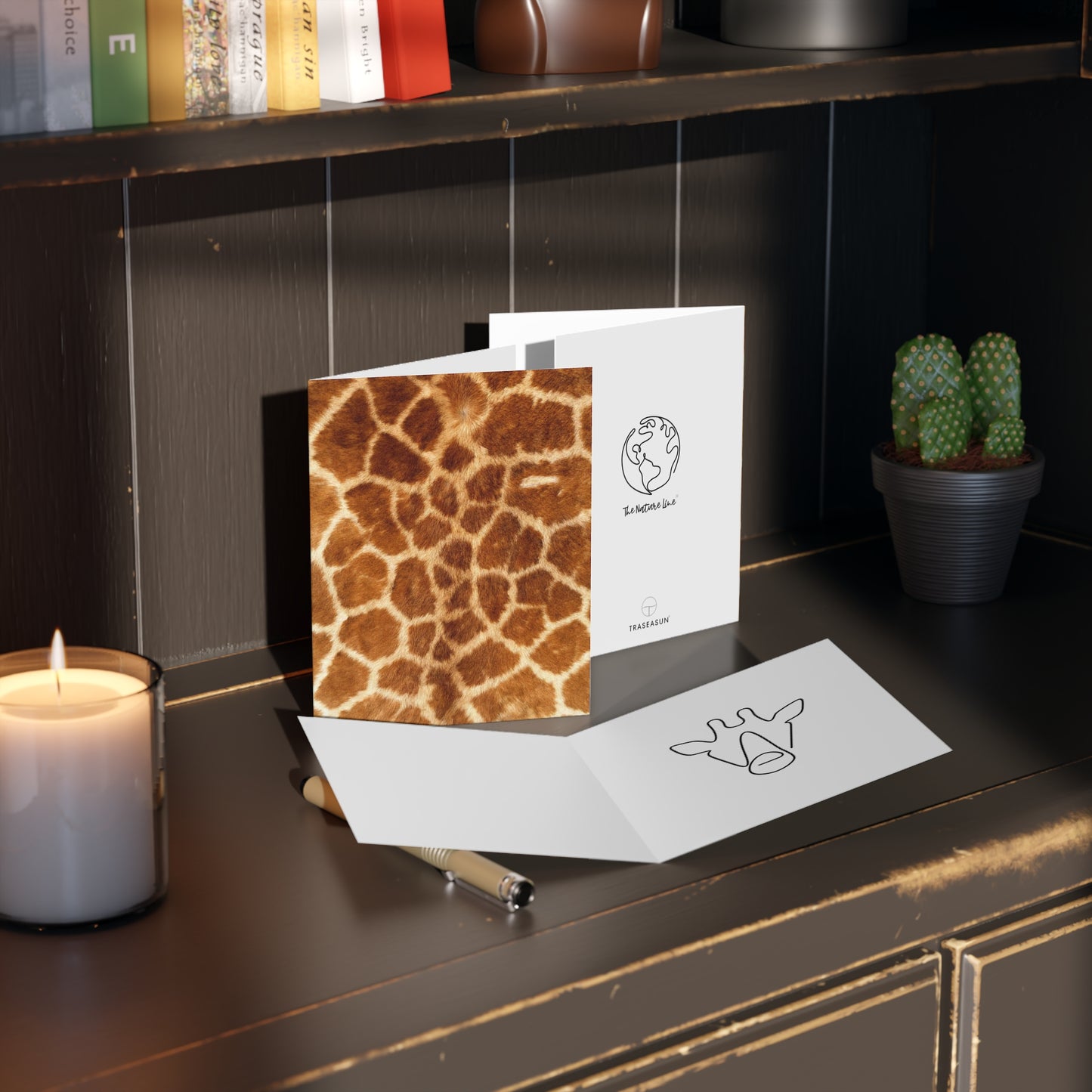 Giraffe Animal Print Greeting Cards