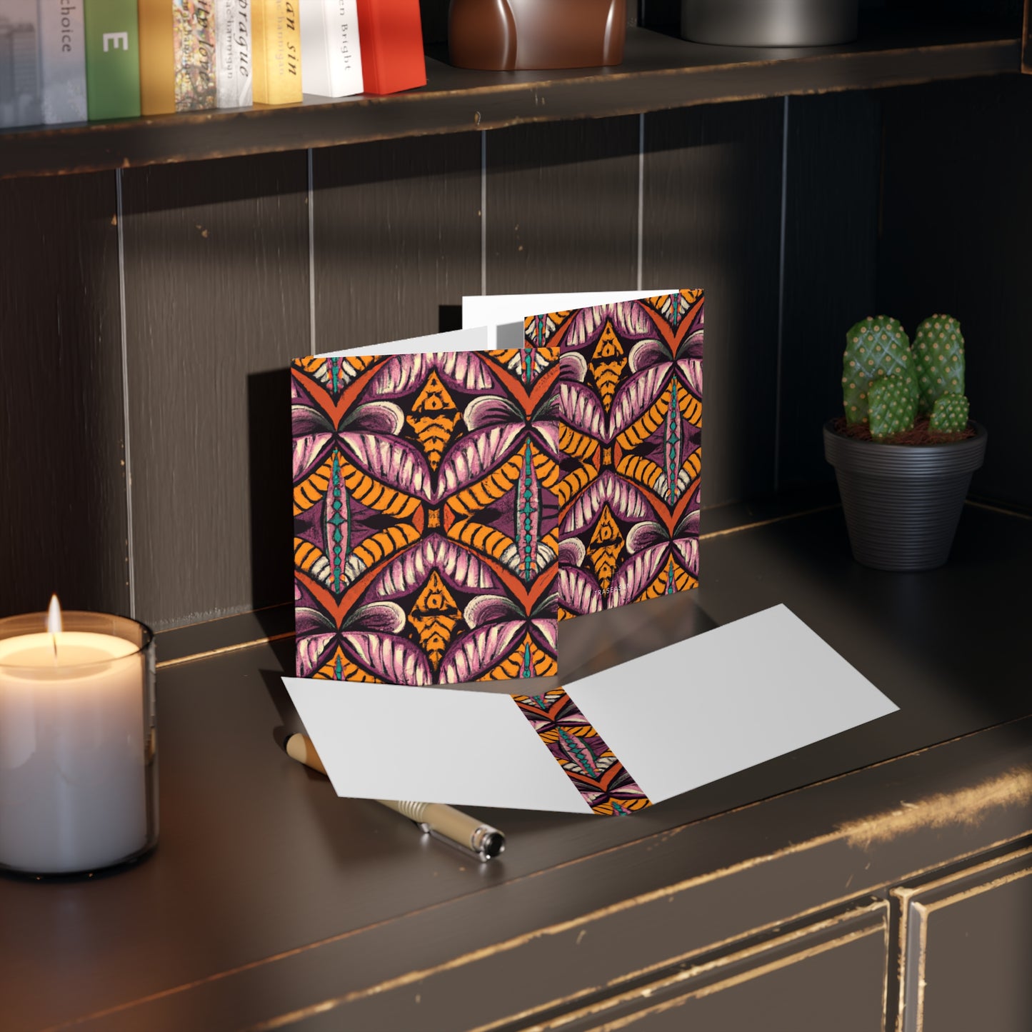 African Print Greeting Cards