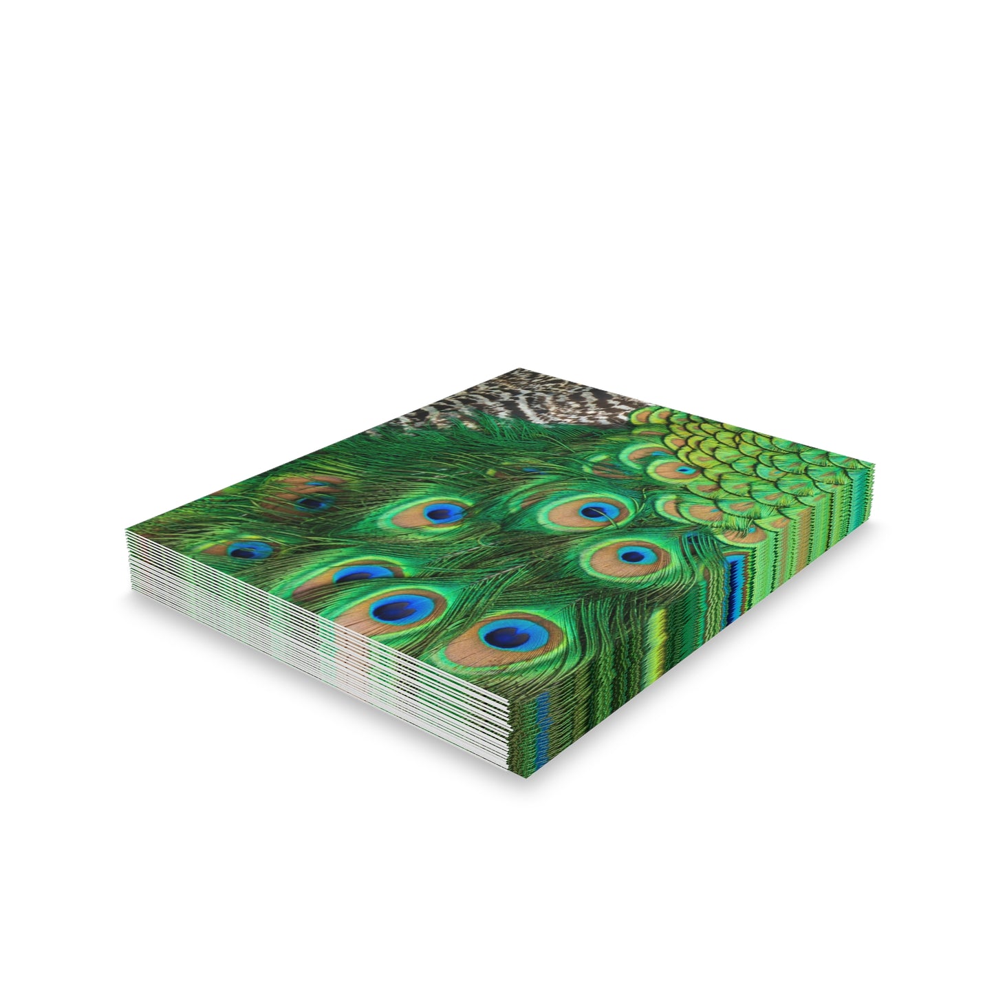 Peacock Animal Print Greeting Cards