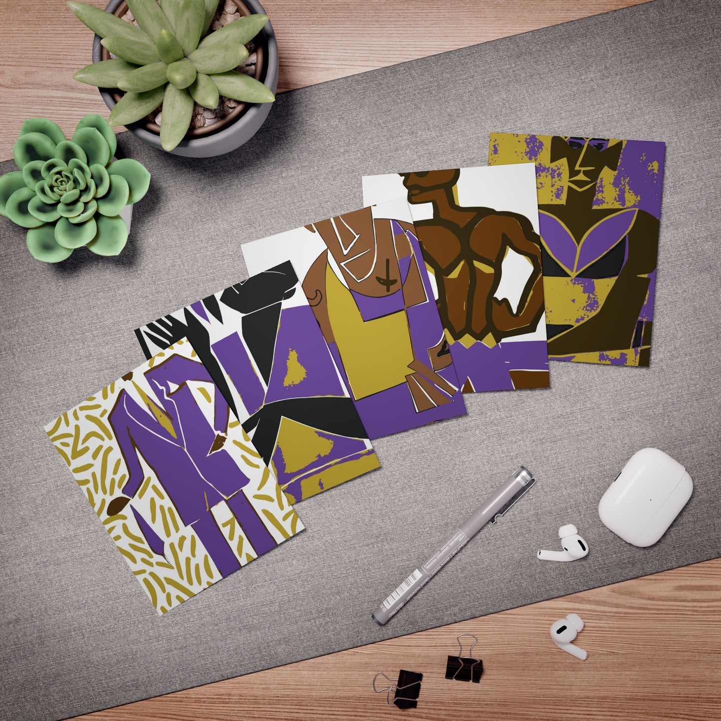 Omega Psi Phi Greeting Cards