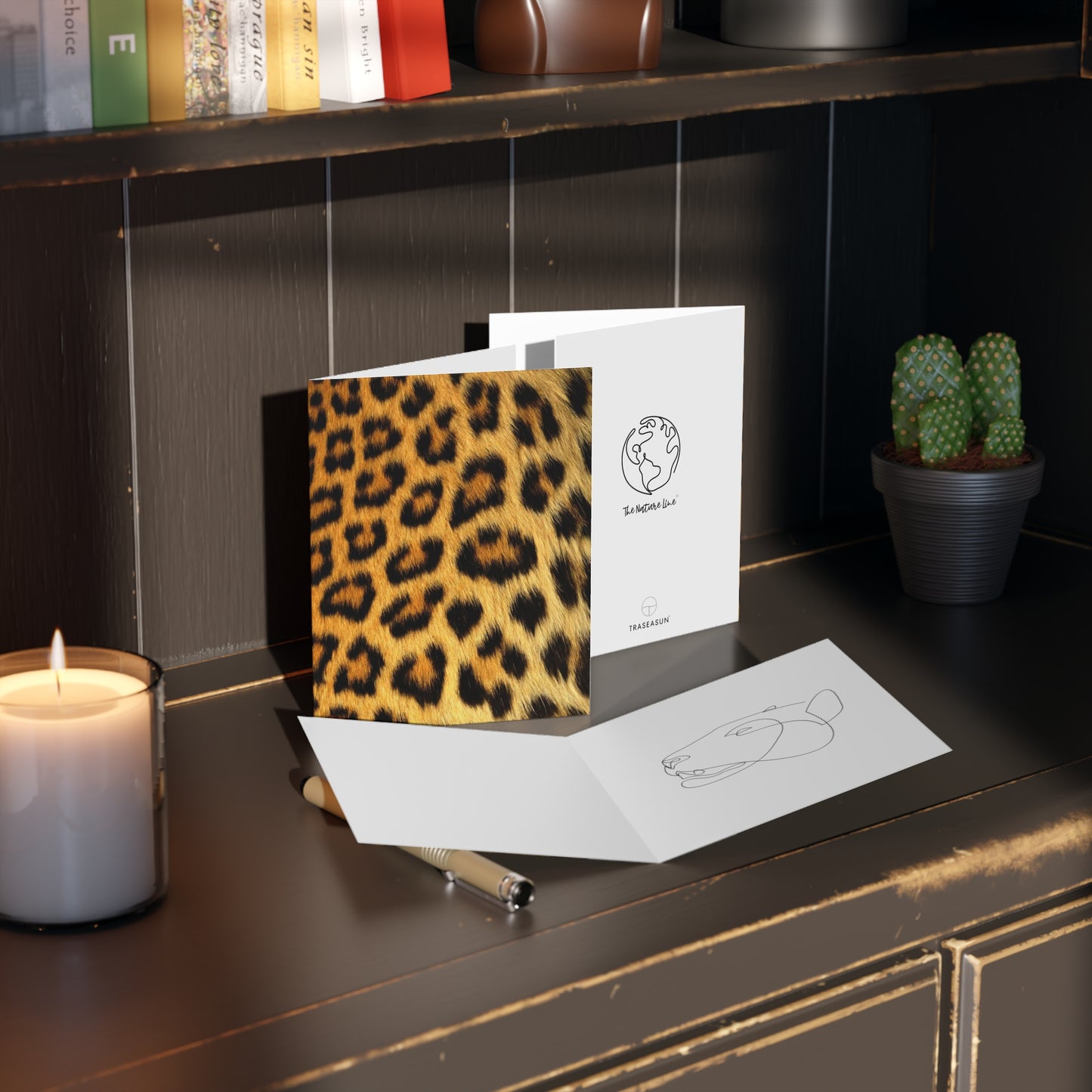 Leopard Animal Print Greeting Cards
