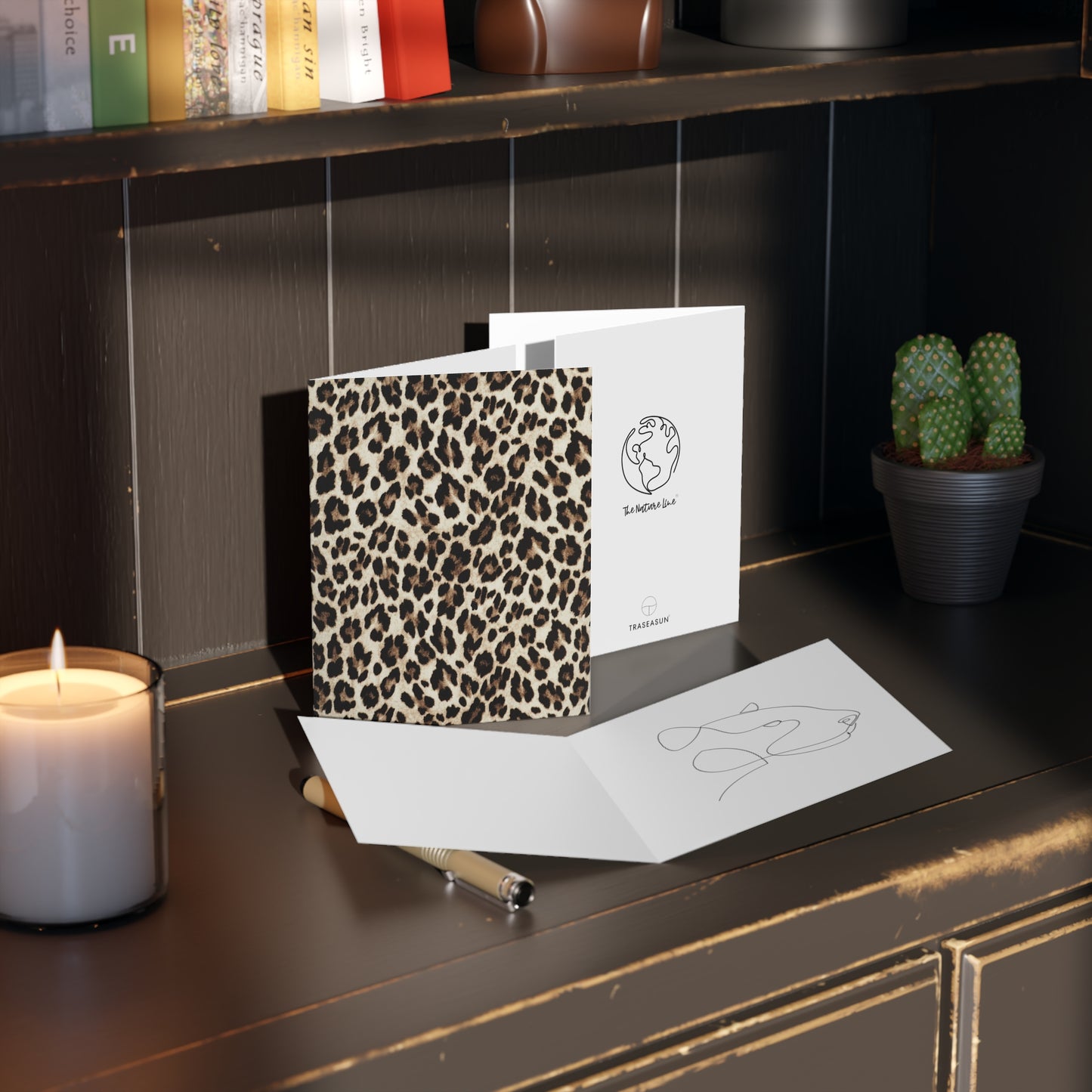 Leopard Animal Print Greeting Cards