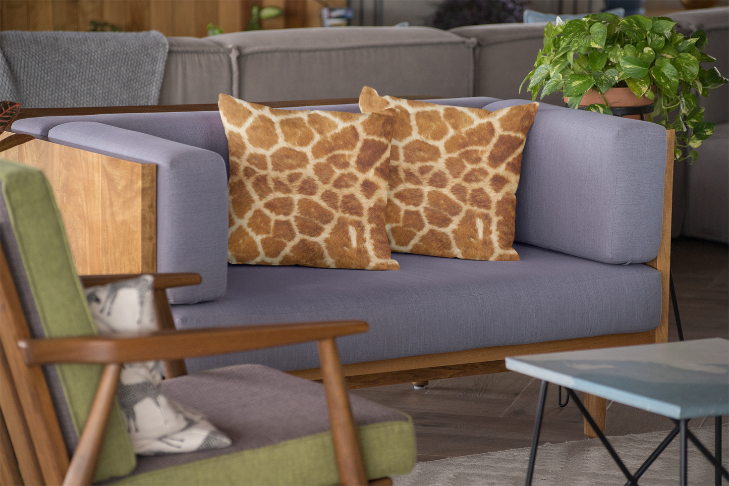 Giraffe Print Pillow
