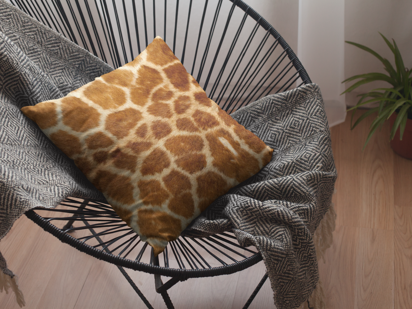 Giraffe Print Pillow