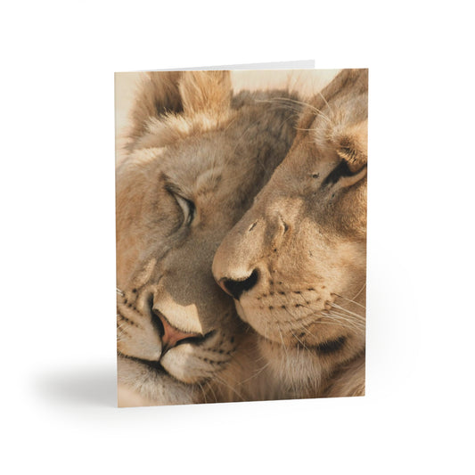 Lion Animal Print Greeting Cards