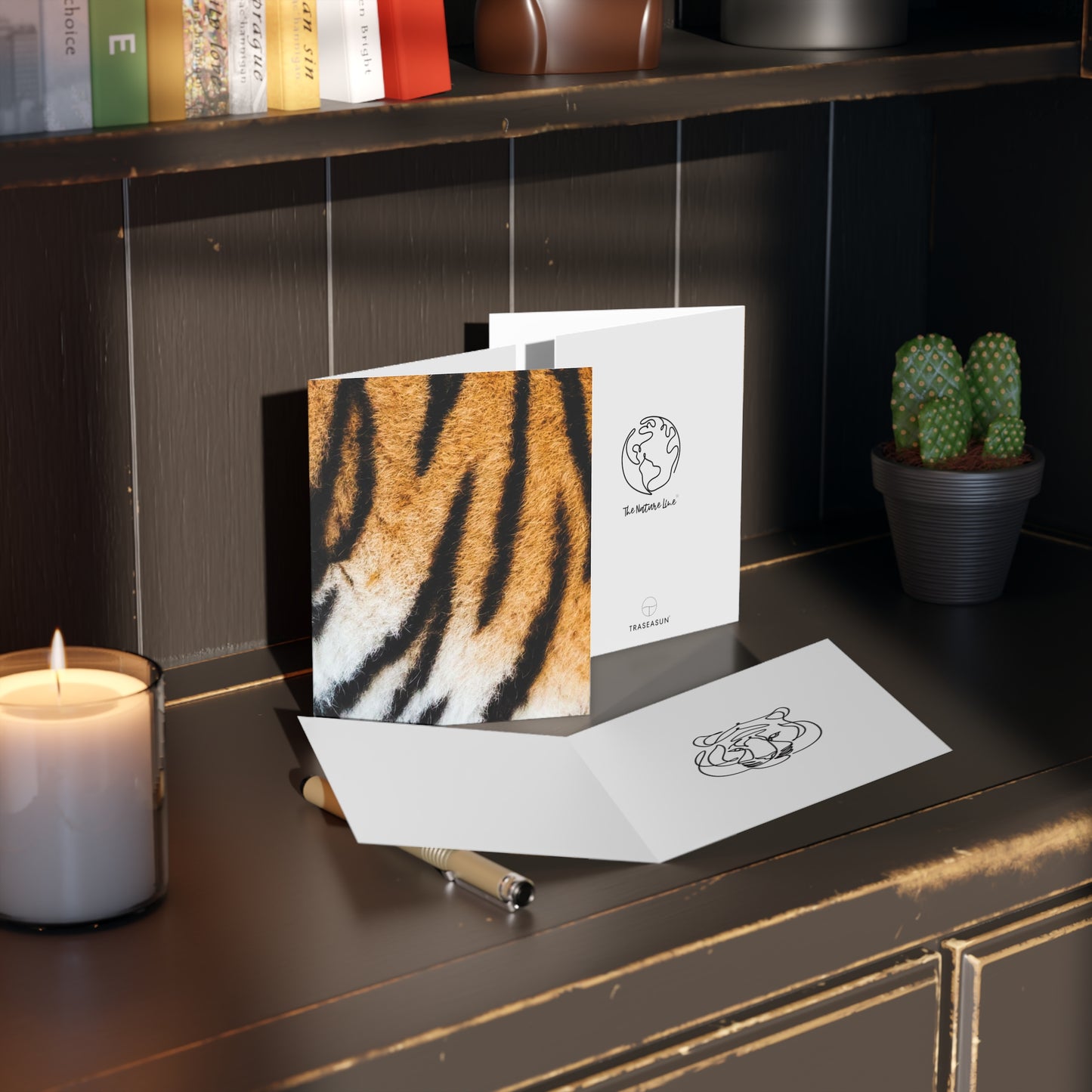 Tiger Animal Print Greeting Cards