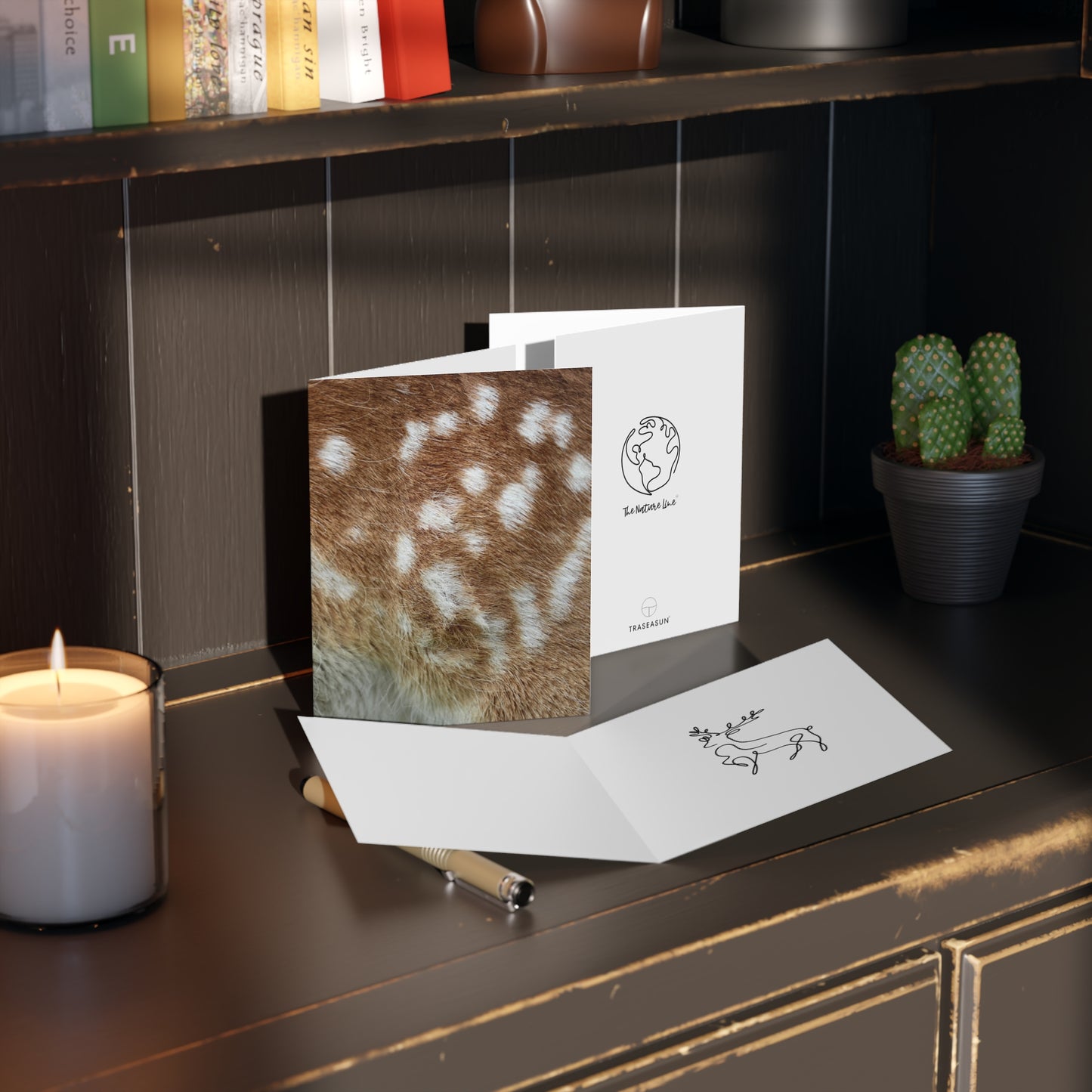 Deer Animal Print Greeting Cards