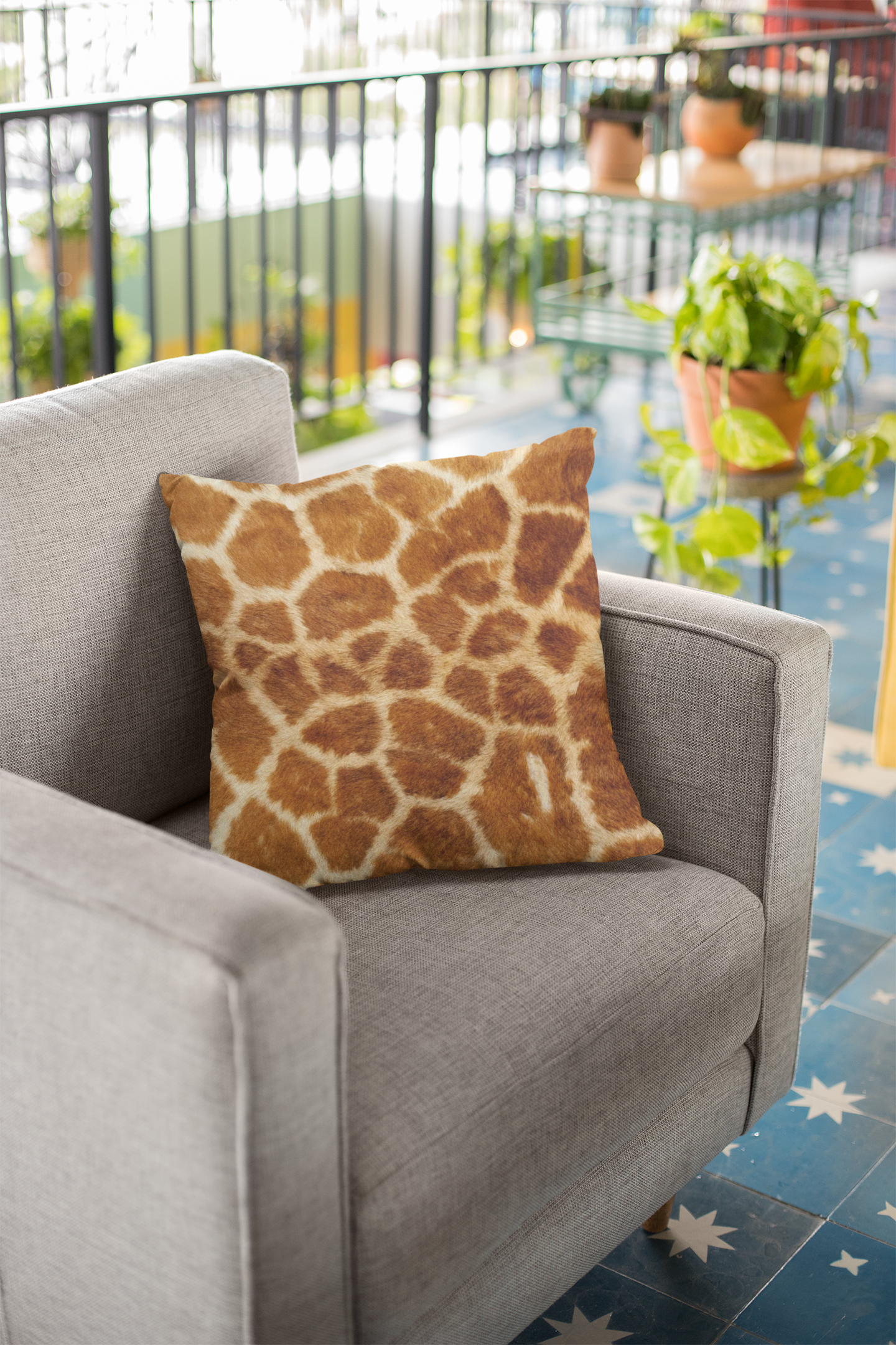 Giraffe Print Pillow